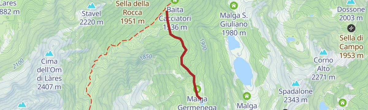 Route map: Rio Germenega G2